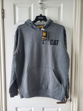 Caterpiller Men's Gray Hoodie
